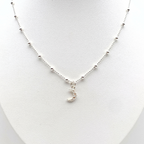 Collana Ciondolo Mezza Luna Bubble in Argento Silver