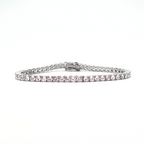 Bracciale Maxi Tennis Zirconi Bianchi in Argento Silver - WJ Gioielli