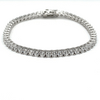 Bracciale Maxi Tennis Zirconi Bianchi in Argento Silver - WJ Gioielli