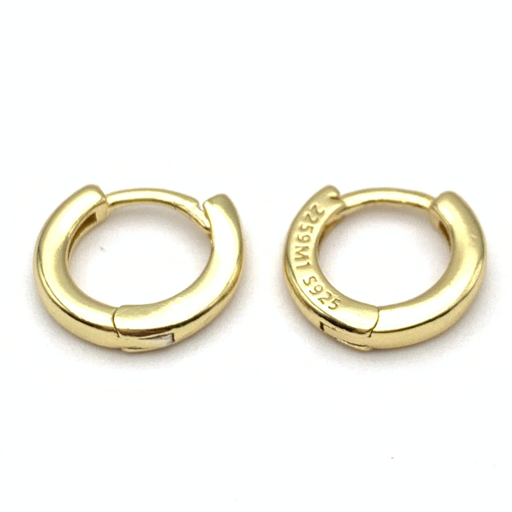 Mono Hoop Minimal Mini in Argento Gold