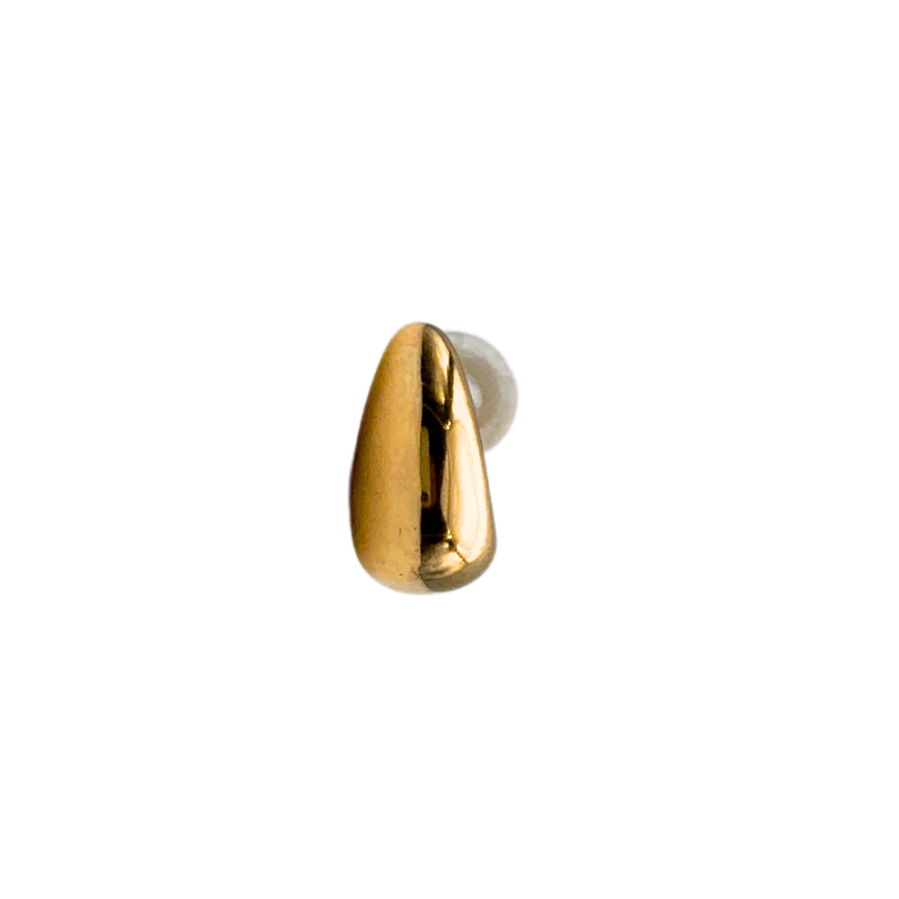 Mono Orecchino Goccia Mini in Acciaio Gold