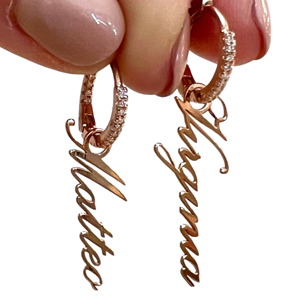 Mono Hoop Personalizzabile con Nome in Argento 925