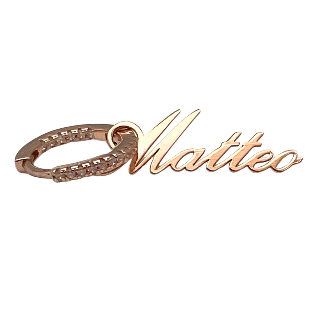 Mono Hoop Personalizzabile con Nome in Argento 925