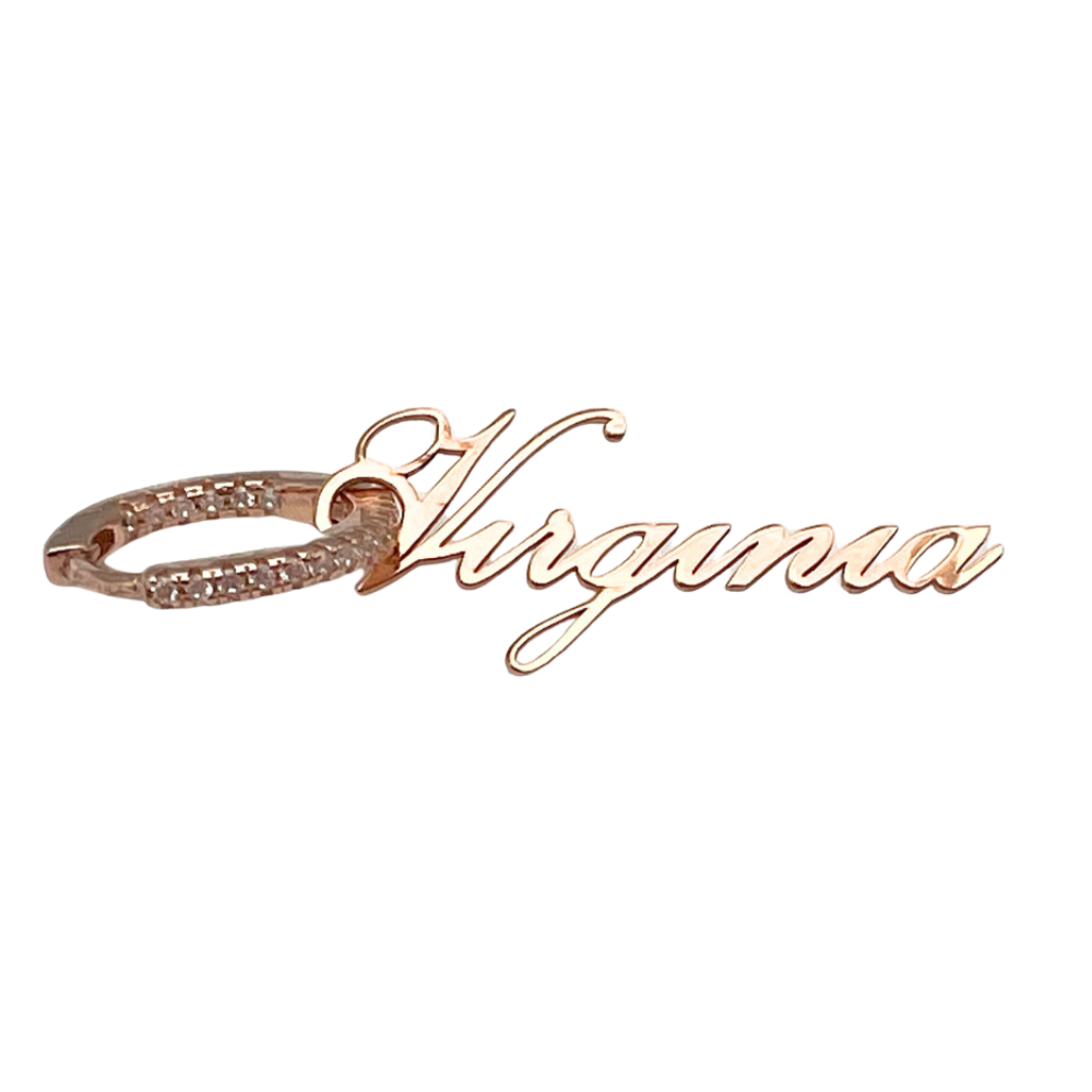 Mono Hoop Personalizzabile con Nome in Argento 925
