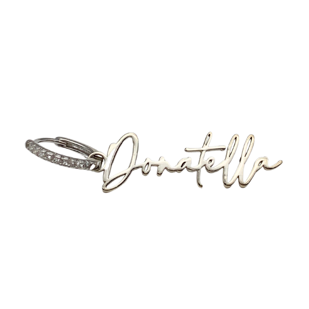 Mono Hoop Personalizzabile con Nome in Argento 925