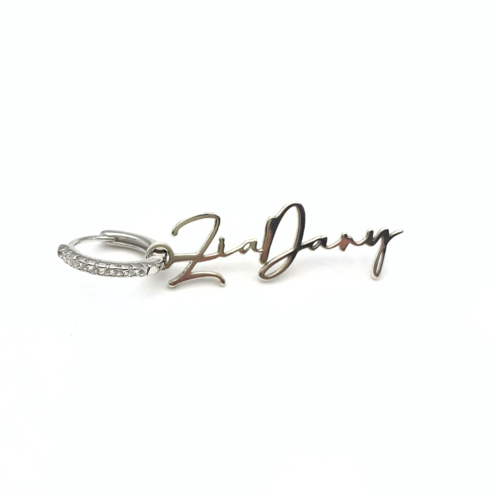 Mono Hoop Personalizzabile con Nome in Argento 925
