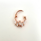 mono hoop mini placcato oro rosa con zirconi bianchi