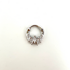 mini hoop zirconi bianchi silver