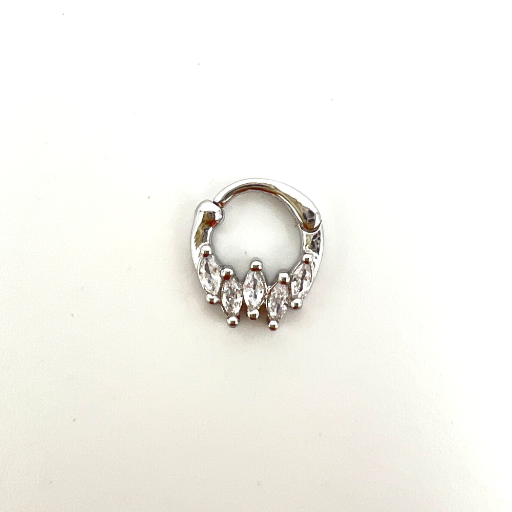 mini hoop zirconi bianchi silver