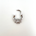mini hoop silver zirconi bianchi