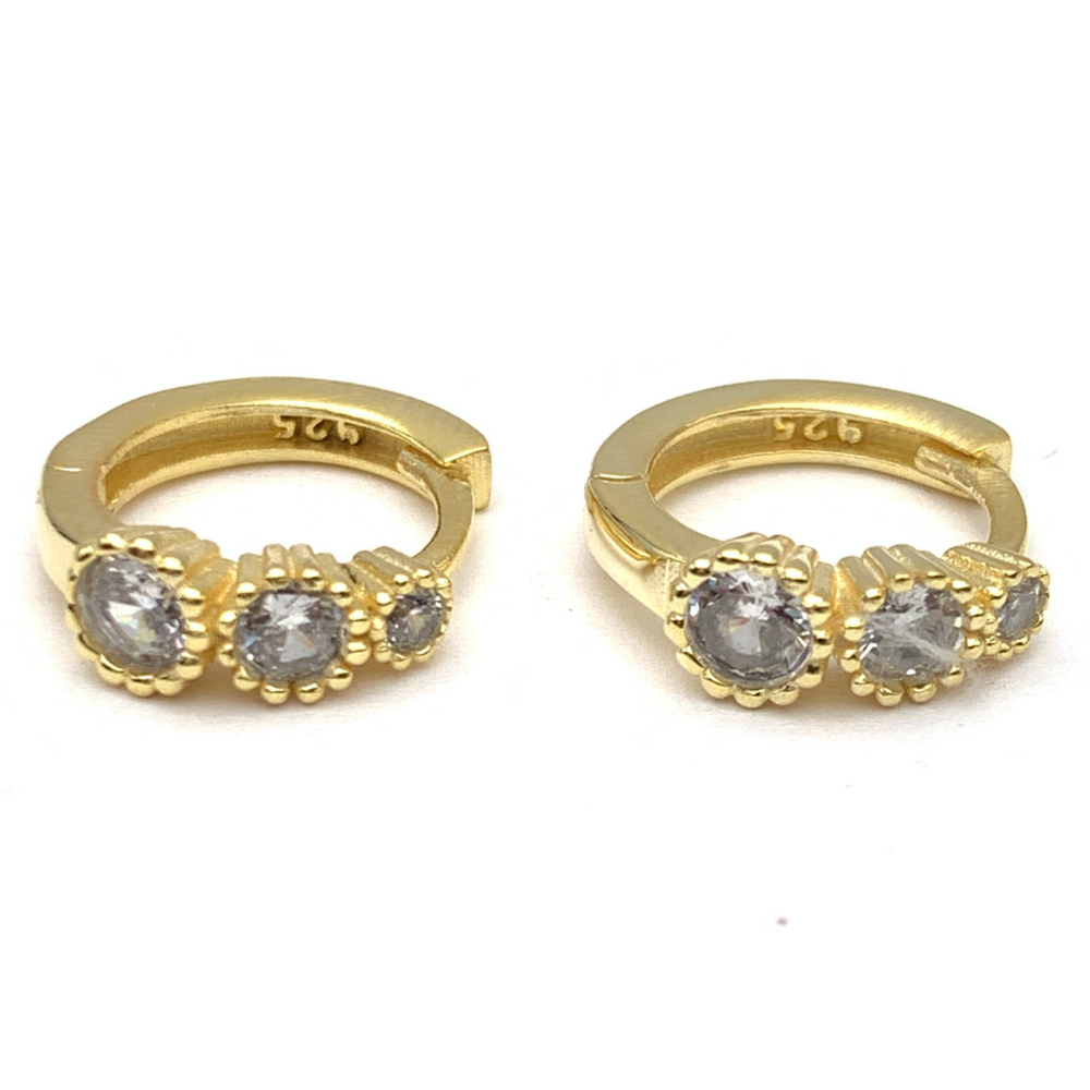 Mono Hoop Trilogy Tondo in Argento Gold