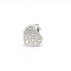 Mono Orecchino Bubble Heart in Argento Silver