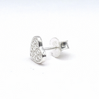 Mono Orecchino Bubble Heart in Argento Silver
