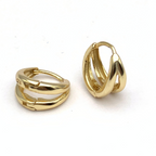 Mono Orecchino Doppio Mini in Argento Gold