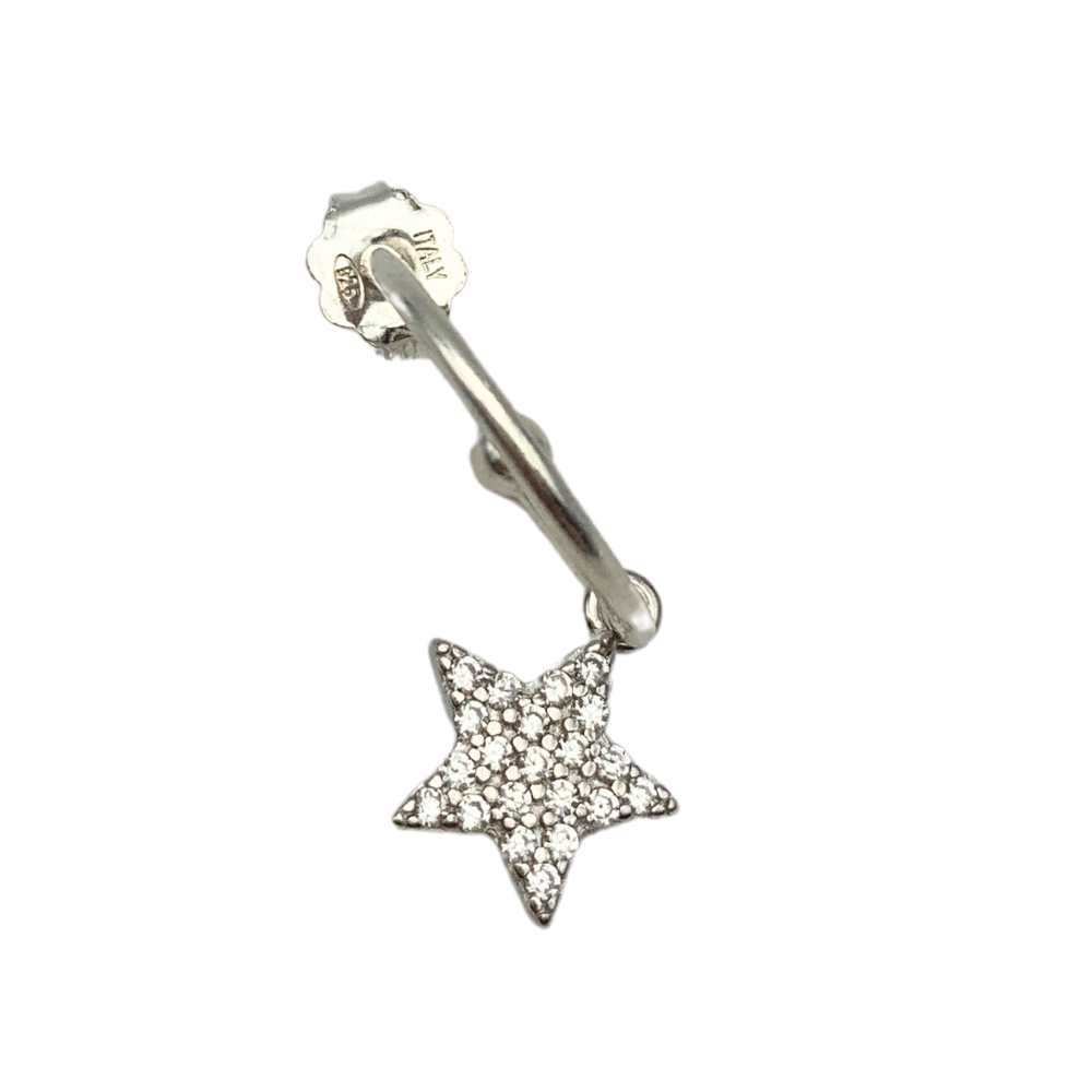 Mono Hoop Stella in Argento Silver