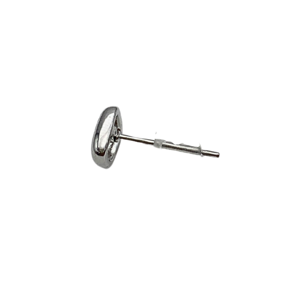 Mono Orecchino Stone Mini in Acciaio Silver