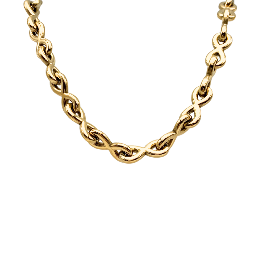 Collana Infinity in Acciaio Gold