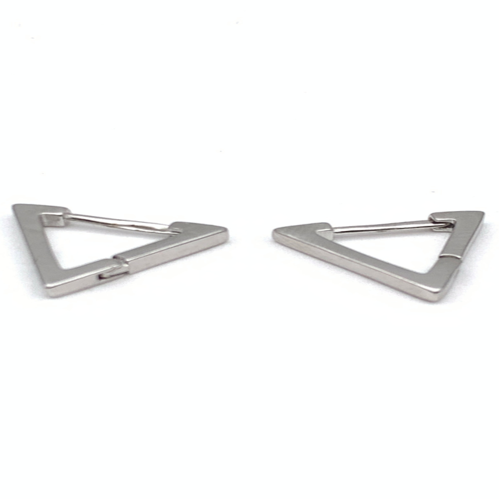 Mono Orecchino Triangle Mini in Argento Silver