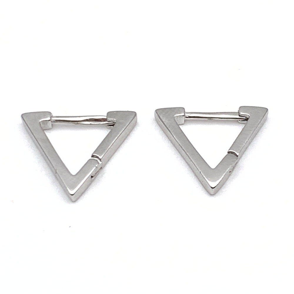 Mono Orecchino Triangle Mini in Argento Silver