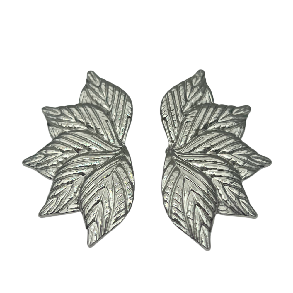 Orecchini a Fiore in Acciaio Silver