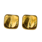 Orecchini Quadrati in Acciaio Gold