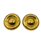 Orecchini Tondi Riflesso in Acciaio Gold