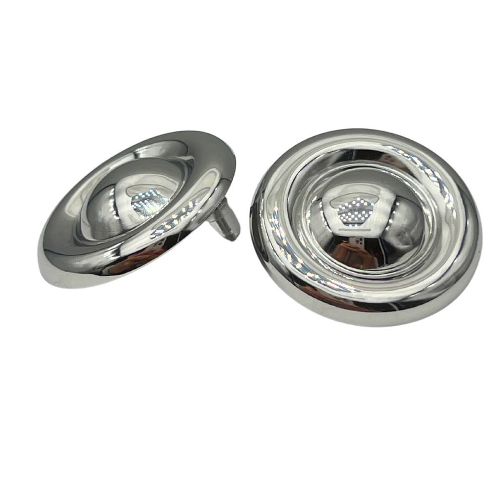 Orecchini Tondi Riflesso in Acciaio Silver