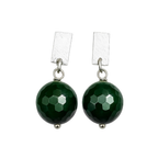Orecchini con Pietra in Agata Verde – Argento 925 – Gioiello Artigianale Donna
