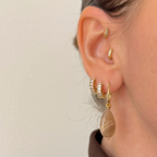Orecchini con Pietra di Luna a Goccia in Argento 925 Placcato Oro 18K – Gioiello Artigianale Donna