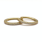 orecchini in argento 925 placcati oro giallo 18k con micro zirconi bianchi