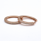 orecchini in argento 925 placcati oro rosa 18k con micro zirconi bianchi