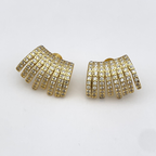 Orecchini Zirconia a Lobo in Argento Gold
