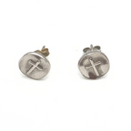 Orecchini a Lobo Croce in Argento Silver