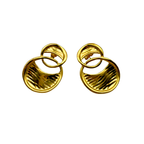 Orecchini Golden Waves in Acciaio Gold