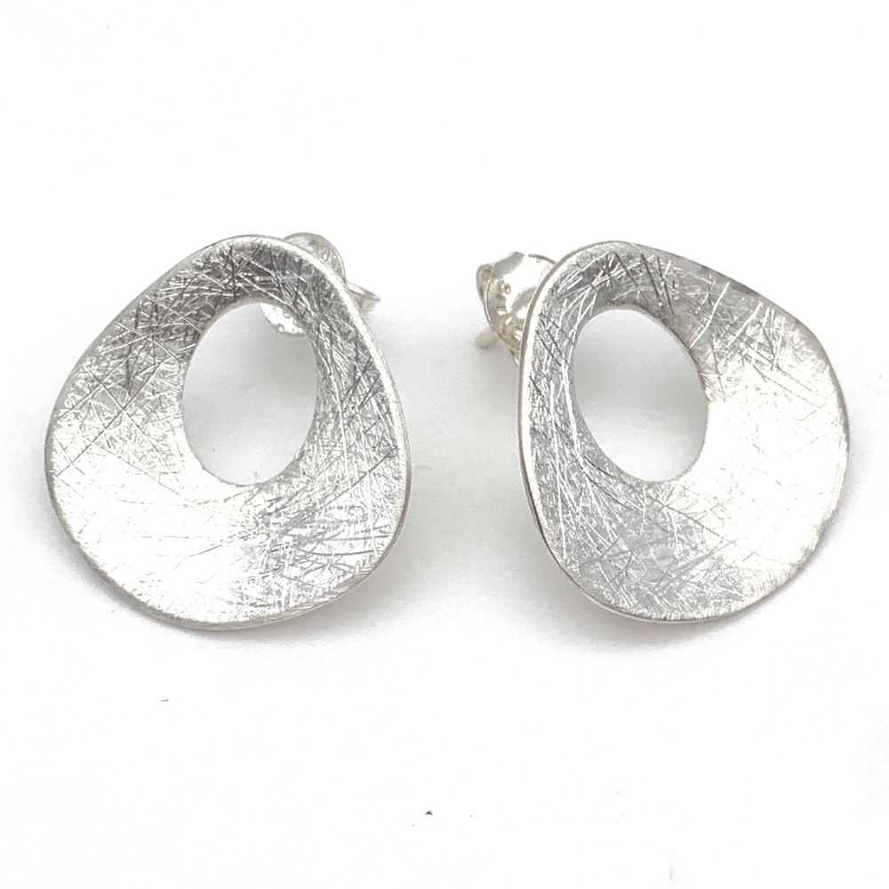 Orecchini a Goccia Satinati in Argento Silver