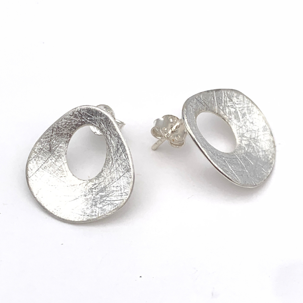 Orecchini a Goccia Satinati in Argento Silver