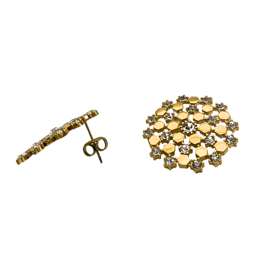 Orecchini Astral Glow in Acciaio Gold