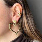 Orecchino Big Love in Acciaio Gold