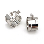 Orecchini Bombati Minimal in Argento Silver