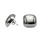 Orecchini Bombè Square in Acciaio Silver