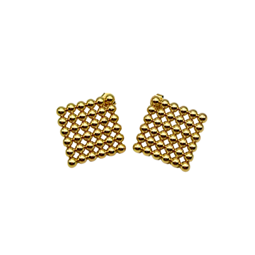 Orecchini Bubble in Acciaio Gold