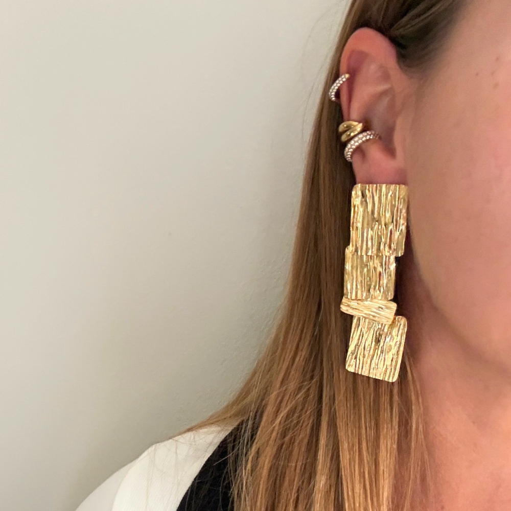 Orecchini Cleopatra in Acciaio Gold