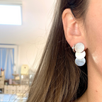 orecchini in argento con tondi pendenti