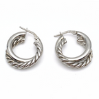 Orecchini Doppi in Argento Silver