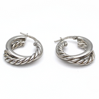 Orecchini Doppi in Argento Silver