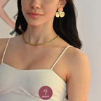 set con orecchini fiore gold e collana torchon