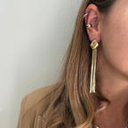 Orecchini Frange in Acciaio Gold
