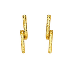 Orecchini Loop Avvolgenti in Acciaio Gold
