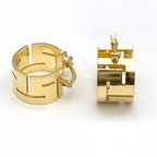 Orecchini Bombati Minimal in Argento Gold