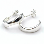 Orecchini Minimal Lisci in Argento Silver